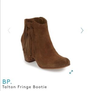 Brown Fringe Booties